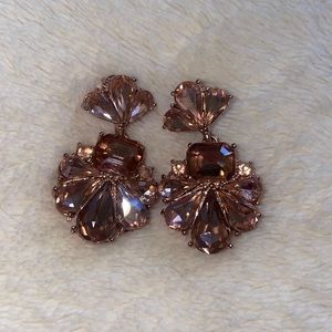 Peach/Rose gold formal earrings (pair)